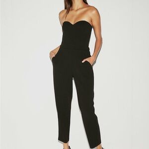 Express Black Strapless Sweetheart Jumpsuit